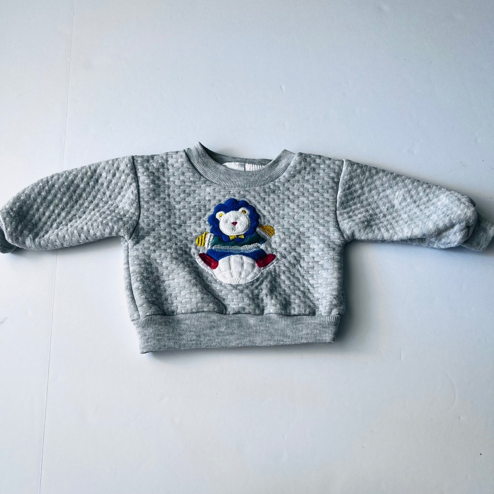 Vintage Key Elements Circus Lion Sweatshirt 6-9M Primary Colors Soft